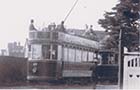 Tram No 27 Laleham end of reservation, broken wire 1924